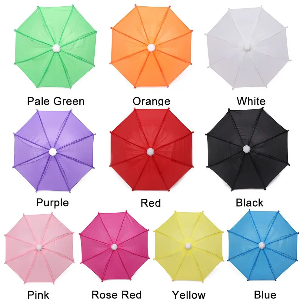 Colorful Plastic Mini Umbrella Rain Gear Toy Umbrella Baby Toy Girl Gift Doll Embellishment Doll Clothing Doll Embellishment