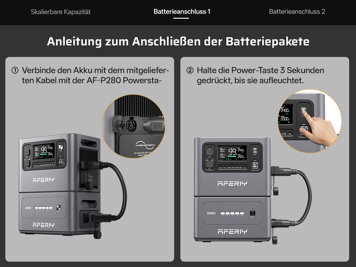 Solar Power Generation AF-P280 Capacity Expandable 2048Wh Battery Portable Power Supply In Usb Ac/dc+ Energy Storage System