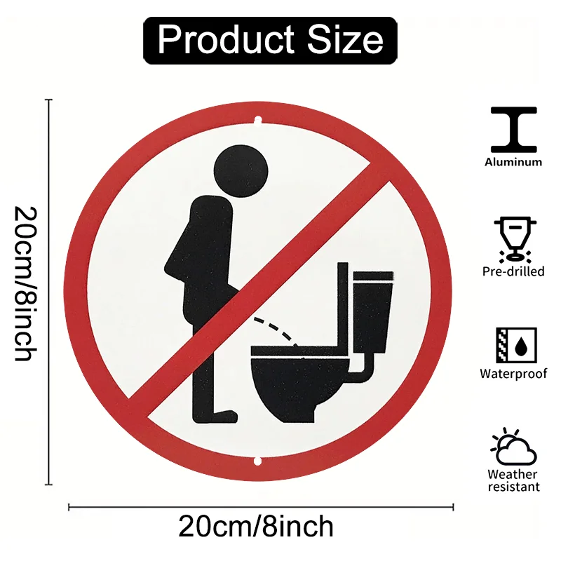 2D Flat, 1pc Round Aluminum Sign 