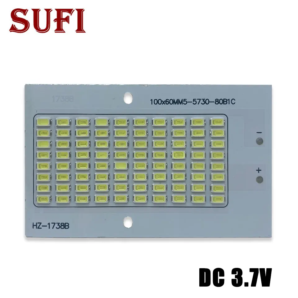 

2 шт солнечных батареи DC3.7V Высокая яркость 9 Вт светодиодная панель Чистый белый 6000K Ремонт в сборе