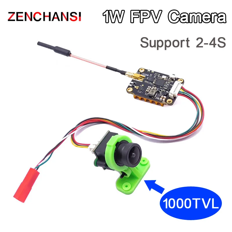 5.8G 48CH 0/300/600/1000mW adjustable FPV VTX Transmitter Lancher whit CMOS 1000TVL mini fpv camera use for RC Playing Part