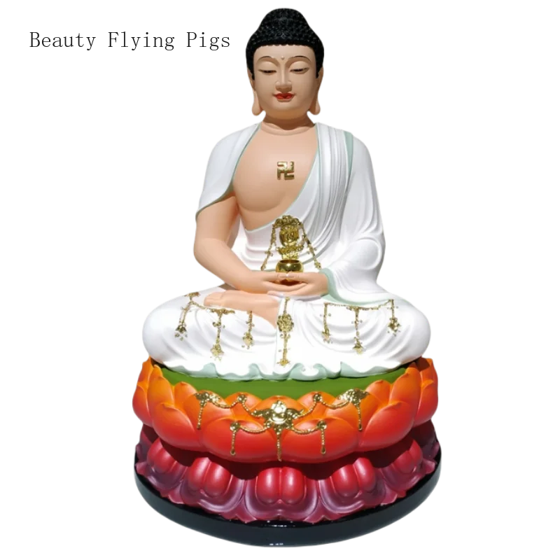 

1PCS Resin Statue Ornament Ksitigarbha King Guanyin Bodhisattva Shakyamuni Buddha Home Worship Statue