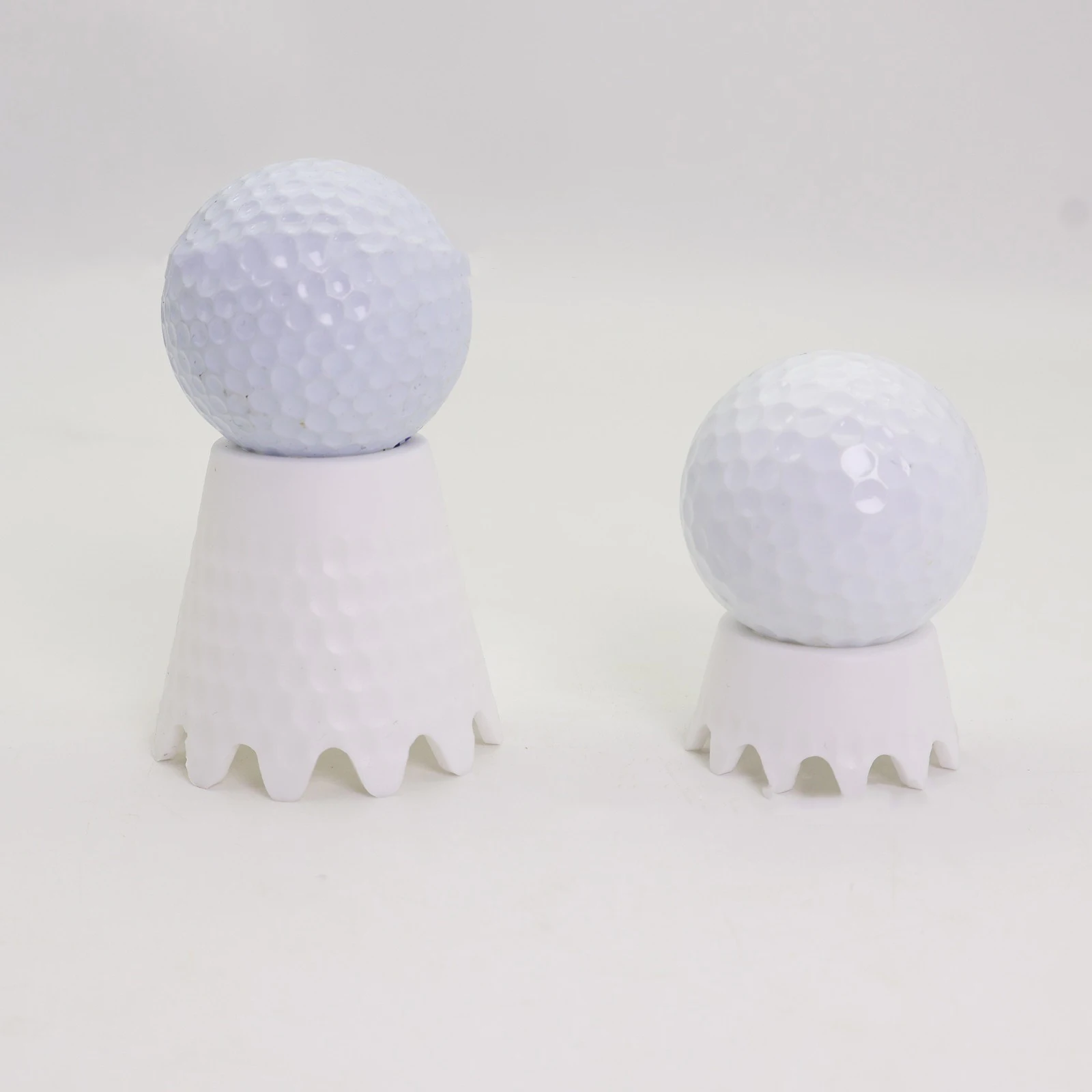 Golf Ball Holder Simulator Pack 8 Pcs Golf Tee Step Down Plastic Golf Tees White For Height From 1/4 Inch To 2 Inch Drop Ship