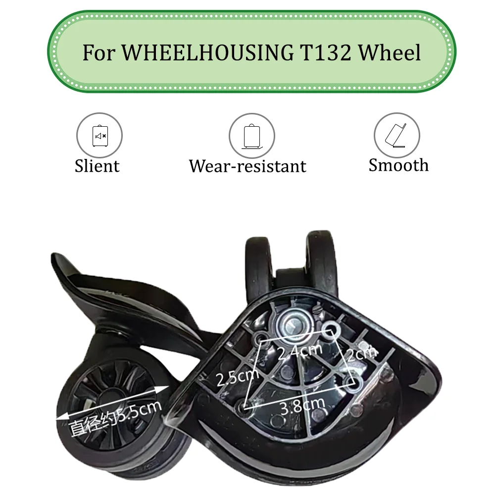 For WHEELHOUSING T132 Universal Wheel Trolley Case Wheel Replacement Luggage Pulley Sliding Casters Slient Wear-resistant Repair