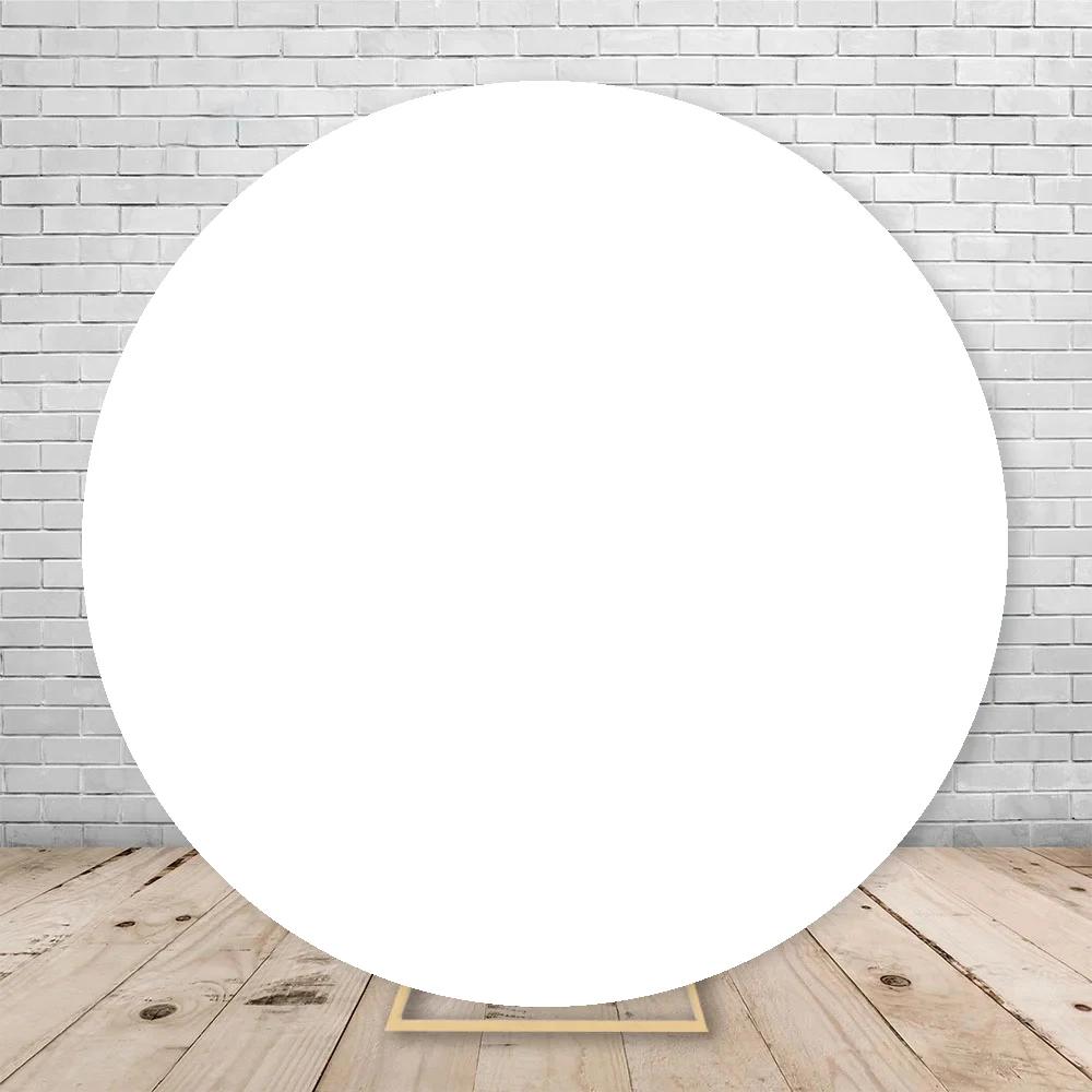 White Round Backdrop Cover Pink Solid Color Circle Photography Background Baby Shower Birthday Party Wedding Adult Decor Props