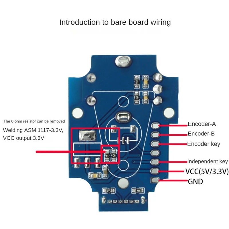 1 PCS 360 Degree Rotary Encoder Module Digital Pulse Output Individual Key Type-C Interface For Tuning Speed Dimming Volume