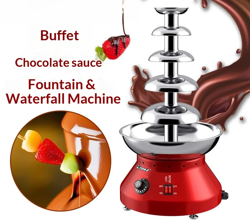 Hot Selling Tap-Style Chocolate Fountain Machine - Stainless Steel, Fast Melting, Easy Clean, for Party/Buffet, Commercial Use