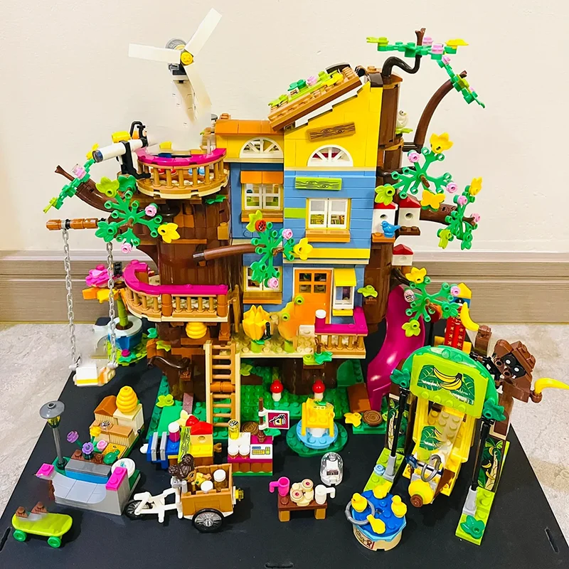 1114 قطعة MOC سلسلة غابات الصداقة صديق جيد فتاة اللبنات شجرة الصداقة نموذج منزل لتقوم بها بنفسك الإبداعية تجميع لعبة هدية #1