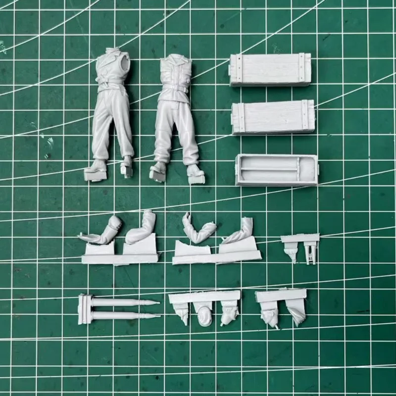 

Масштаб 1/35, 2-местная фигурка из смолы, собранная модель, комплект, миниатюрная статуя истории, разобранная и неокрашенная диорама, игрушка
