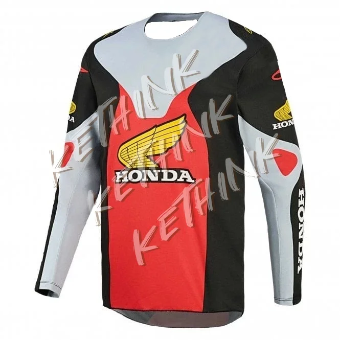 

Quick Dry Honda Motorcycle Jersey, Long Sleeve Breathable Riding Shirt Y2K Dirt Bike and Mountain Racing, Comfortable Daily Gear
