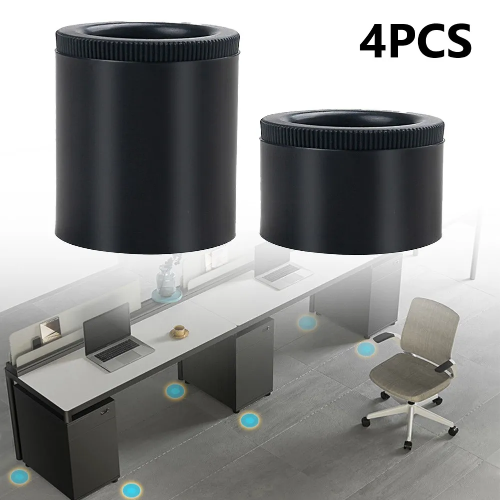 4Pcs Furniture Legs Feet Black Durable Round Height Couch Leg Cabinet Feet Adjustable Floor Protector For Closet TV Stand Sofa