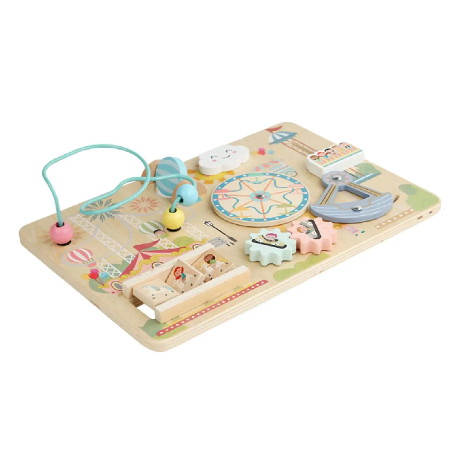 

Развивающая доска для малышей, деревянная сенсорная игрушка, дорожная игрушка для занятий, дорожная развивающая доска для малышей и дошкольников от 1 года