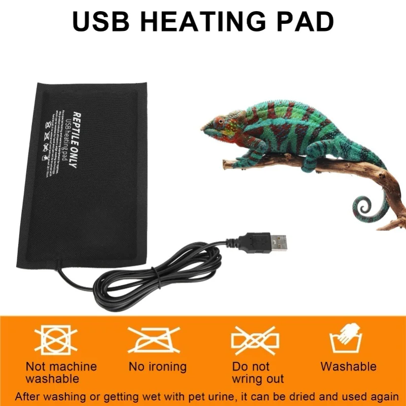 Рептилия USB грелка оптоволоконная ткань для рептилий змей ящерица-отшельник краб черепаха SML