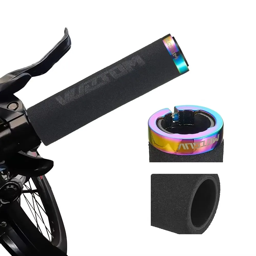 MOTSUV Bicycle Grips Locking Ring Anti-skid handle MTB Sponge Handlebar Comfortable Ultraight Cycling Handlebar Bike Accessories