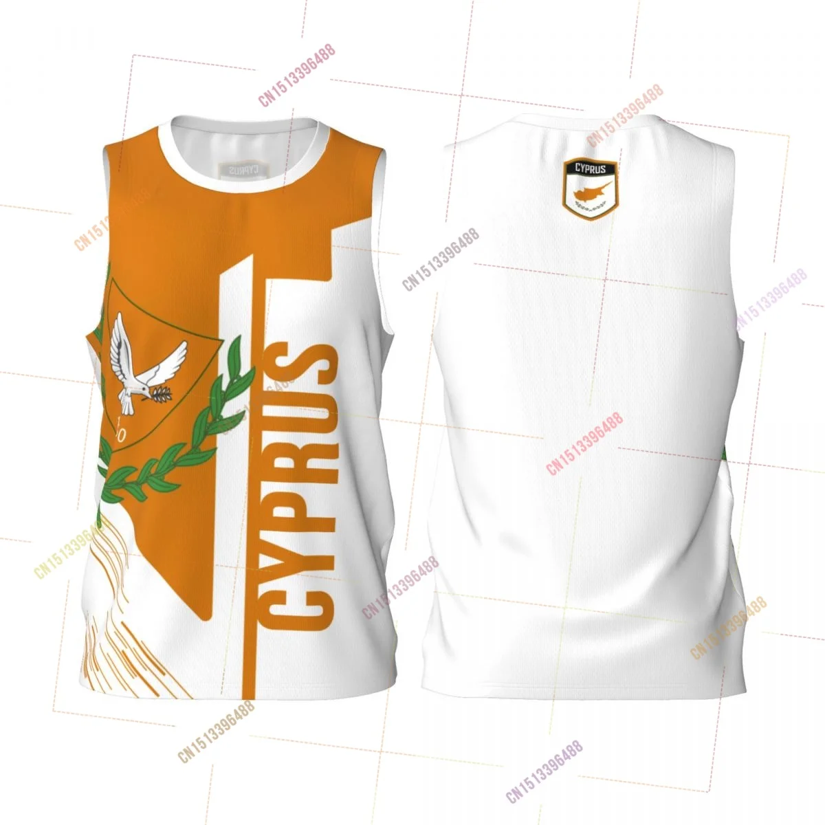 2027 Cyprus 3D Flag Sports T-shirts Men Clothing Breathable For Basketball Running Fitness T shirt