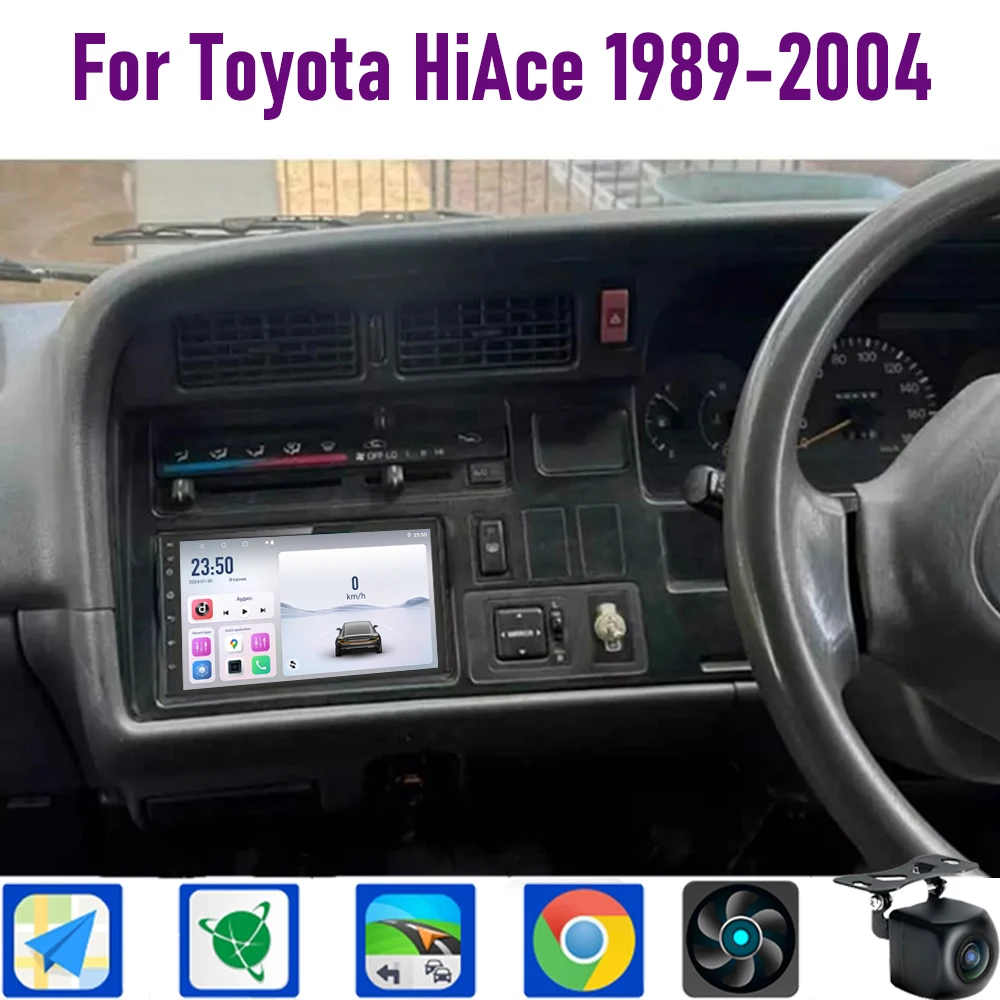 

GPS 7" 4+64GB For Toyota HiAce 1989-2004 Car Radio Steering Wheel control Google Map Stereo Wifi Reversing Image 2DIN BT