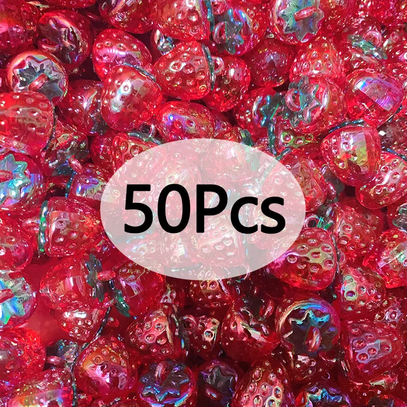 50pcs Laser acrilico fragola frutta Charms ciondoli all\'ingrosso all\'ingrosso fai da te Eardrop portachiavi collana ciondolo gioielli Make