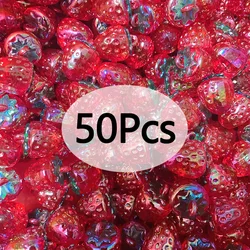 50pcs Laser acrilico fragola frutta Charms ciondoli all'ingrosso all'ingrosso fai da te Eardrop portachiavi collana ciondolo gioielli Make