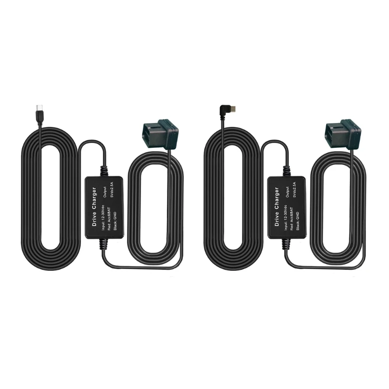 87HD Vehicle OBD Hardwire Type C 12V/24V to 5V Cable for DashCam Camera GPSs Power Supply