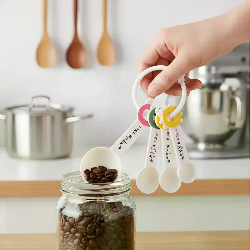 4Pcs Scale Measuring Spoon Teaspoon Multipurpose Spoon Cake Baking Flour Food Measuring Cup Home Kitchen Cooking Tools