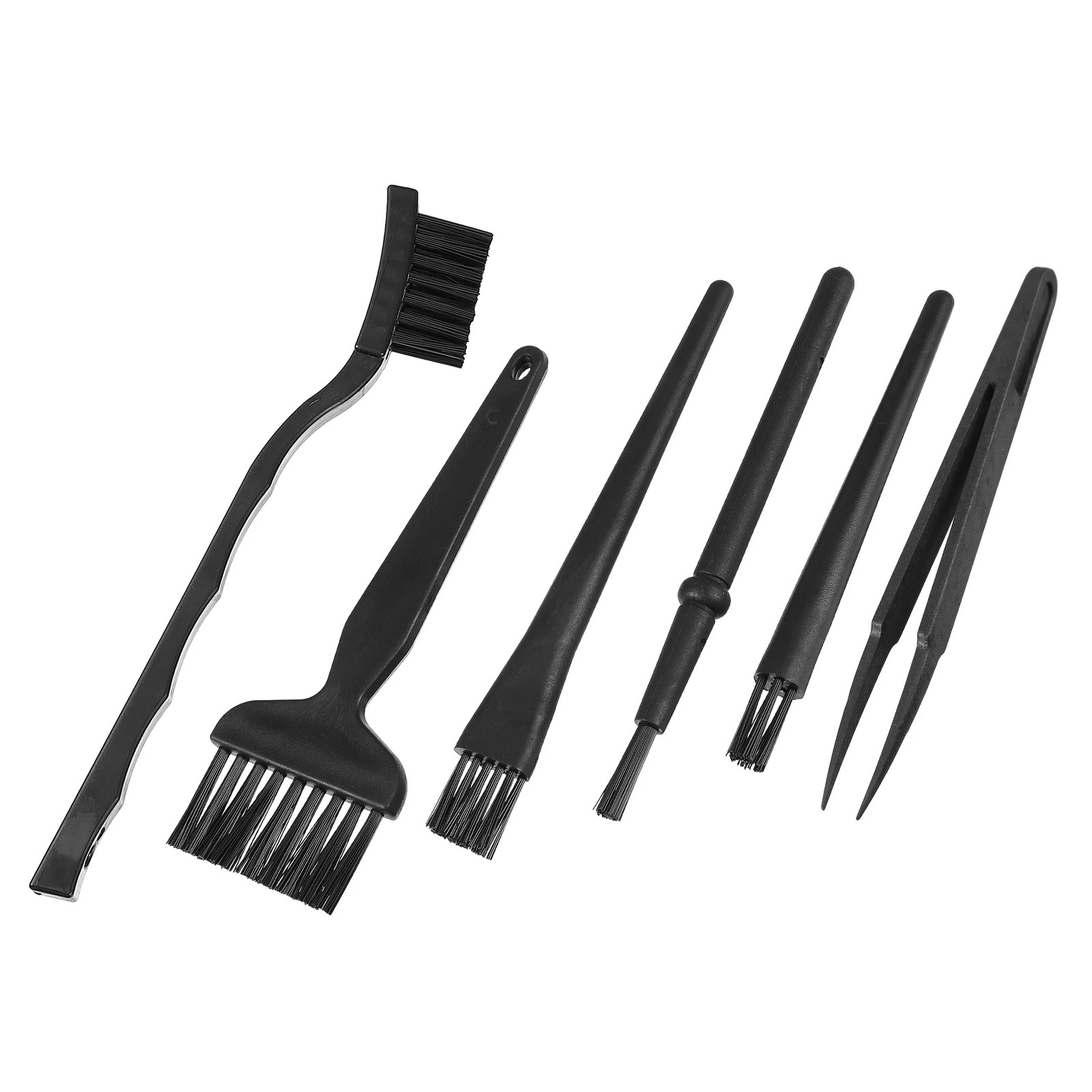 

6pcs Set Static Cleaning Brush Kit for Keyboard Fan Computer PVC Electronic 5 Fan Cleaning Brushes Types Brushes Tweezers