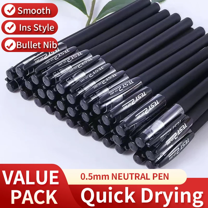 Neutral Pen, Black Signature Pen, Black Pen - Teacher Specific Pen, Correction Office Supplies - Bullet Shaped Writing, Smooth