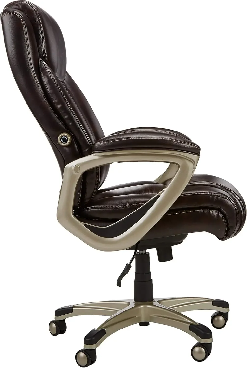 Big & Alto Executivo Computer Desk Chair com apoio lombar, altura ajustável e inclinação, 350 Lb Capacidade, Brown