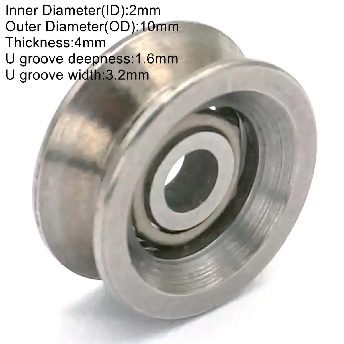 10*35*9mm V Groove breite 4,2mm Umlenkrolle Sheave Versiegelt Schiene Lager V6200ZZ – Detail 4