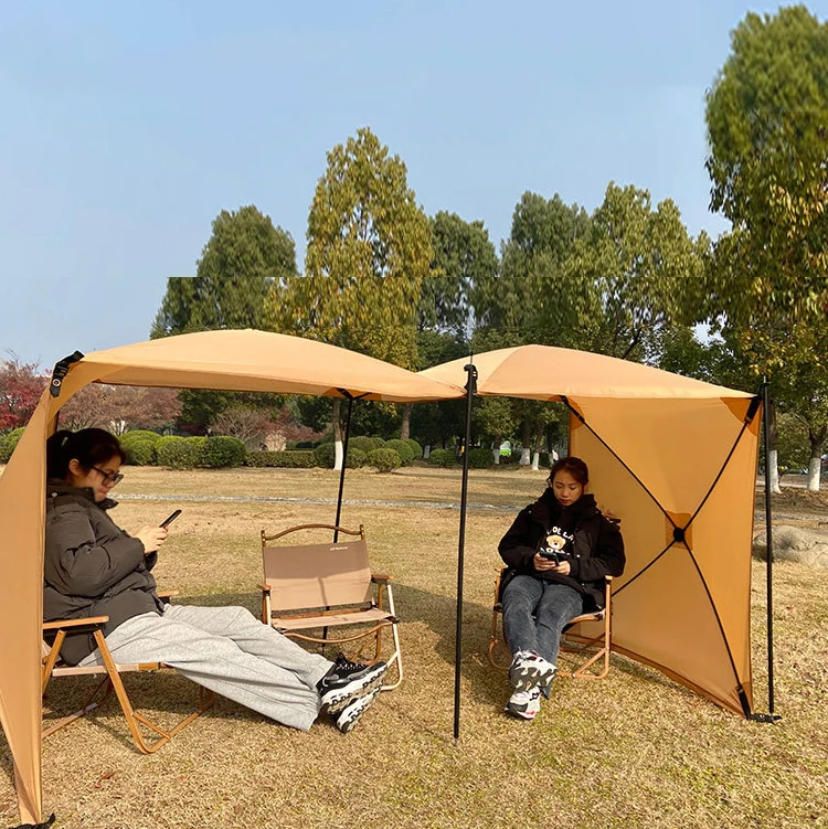 Tente d'auvent d'extérieur, abri de plage, grand pare-soleil pliant, pare-brise TekCamping, bouclier coupe-vent