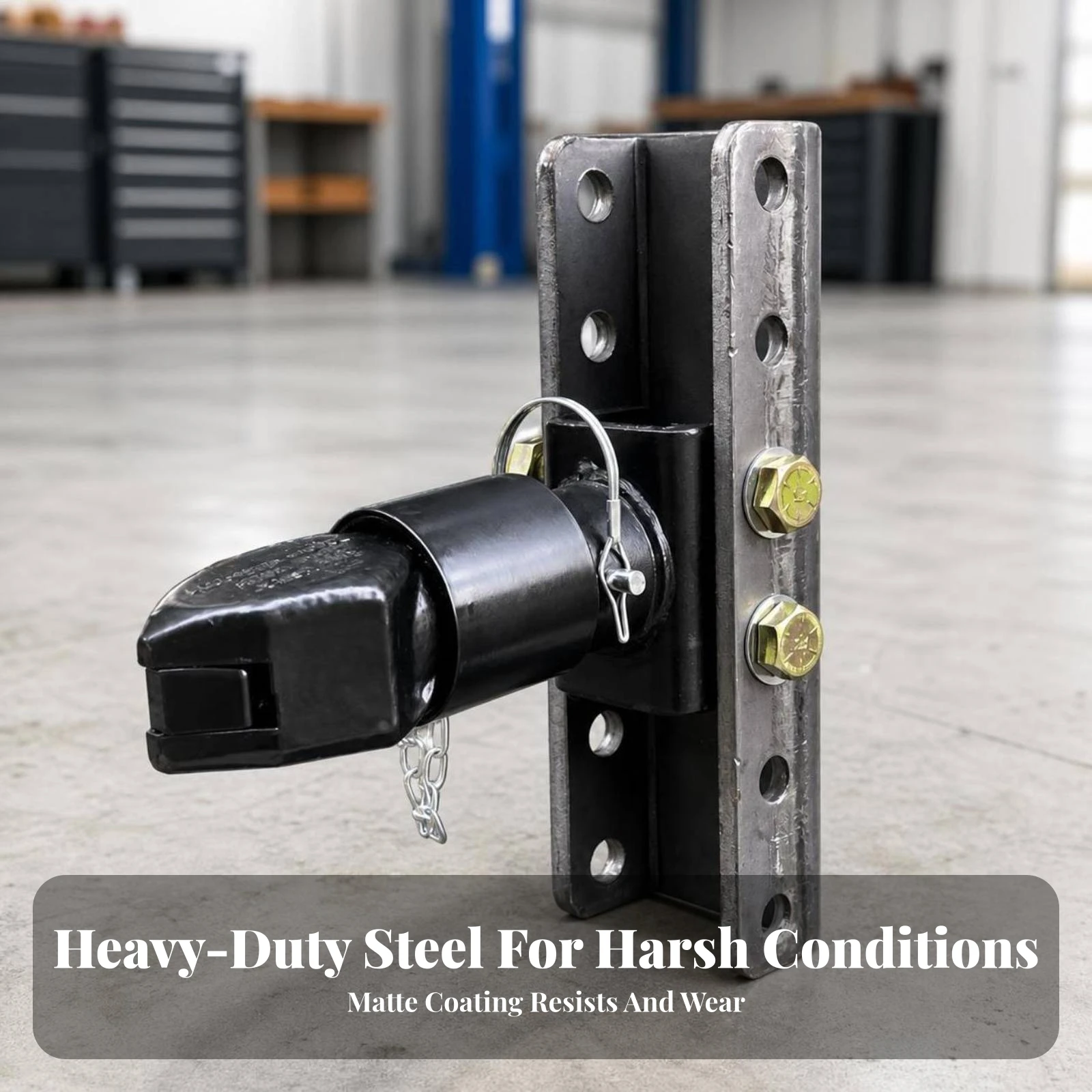 Adjustable Trailer Coupler with Channel Bracket Heavy Duty 7000 Lb RV Utility Towing for 2 Inch Hitch Ball