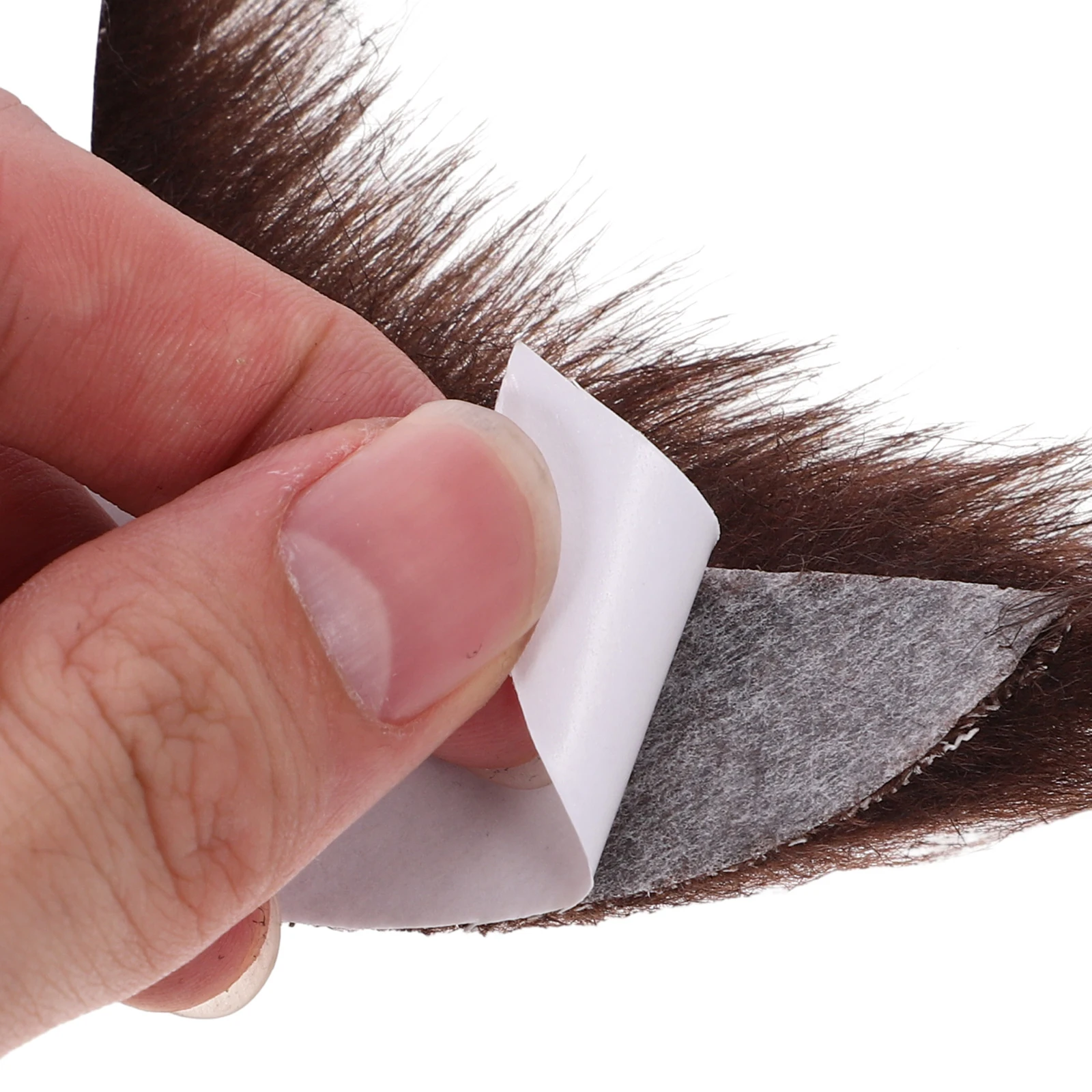 1 conjunto auto-adesivo barba falsa sobrancelhas velho traje adereços para halloween cosplay festa masculino acessórios kit de cabelo facial