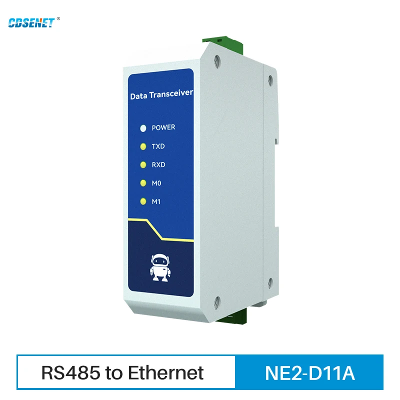 RS485 To Ethernet Serial Port Server CDSENET NE2-D11A AC 85-265V TCP/UDP Modbus Gateway MQTT HTTP DNS DIN Rail Installation