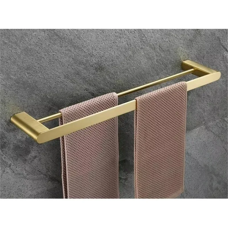 Gold Stainless Steel Bathroom Accessories Set 24 Inch Bath Towel Bar Toilet Paper Rack Towel Ring Towel Hook Wall Mount