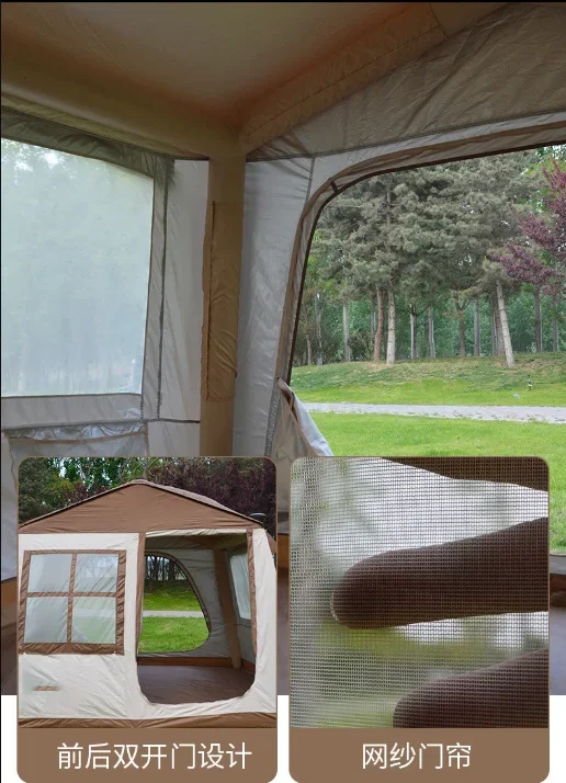 Quick Pitch Tent with Canopy Set Wild Picnic Portable 5-8 Persons Marquee Sunshade
