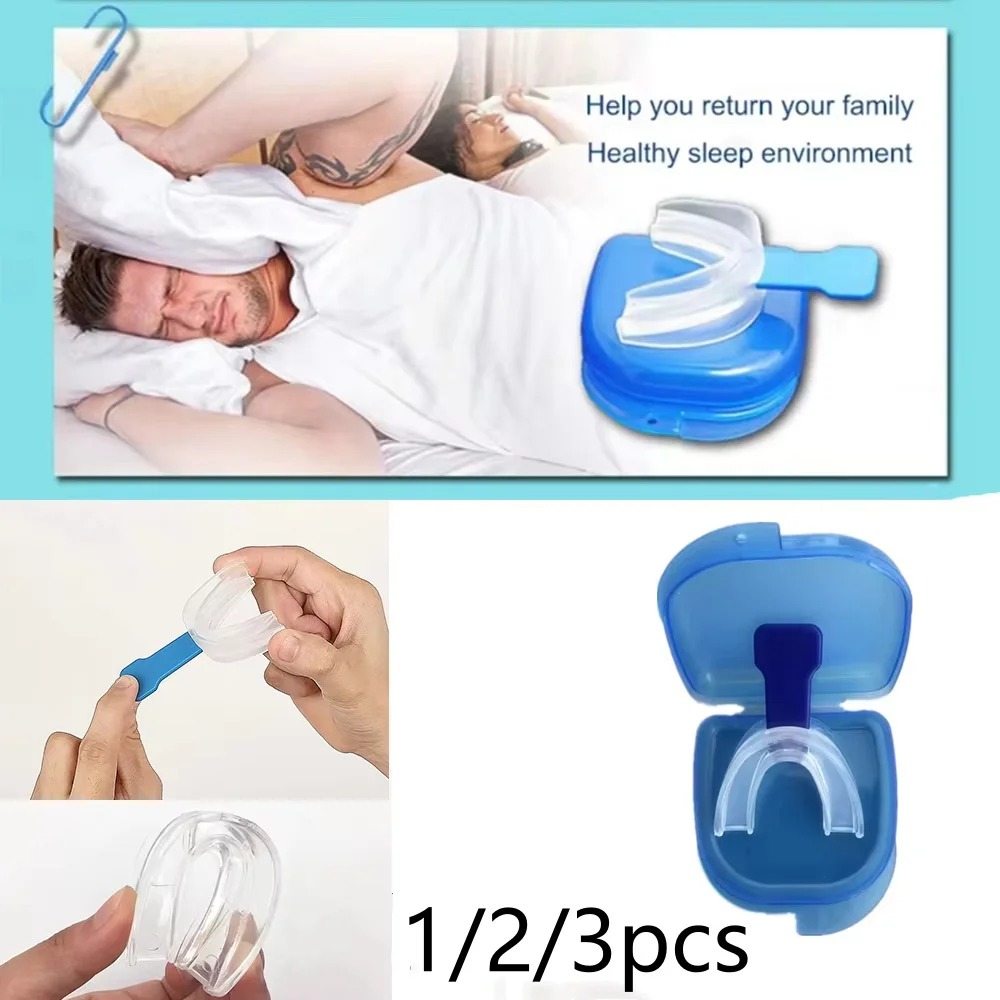 1 مجموعة مكافحة الشخير صريف الأسنان حامي الفم الشخير سدادة الأسنان صريف الأسنان توقف التنفس الحرس مكافحة الشخير حامي الفم لأدوات النوم أفضل