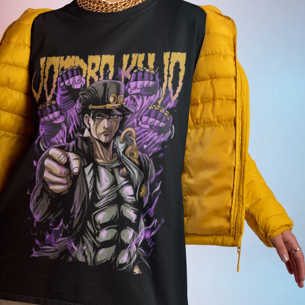 JoJo Bizarre Adventure Shirt Jotaro Kujo Tshirt Dio Giorno T-Shirt Anime Tee