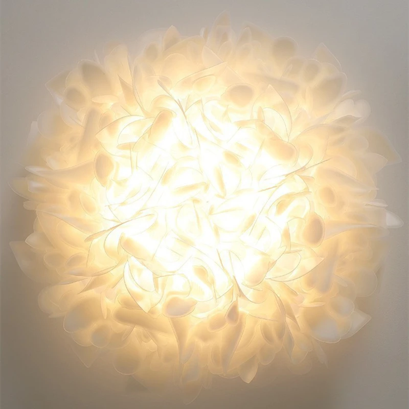 Modern LED Ceiling Light Nordic Warm and Romantic Indoor Lighting Flower Petal Chandelier for Living Room Dining Decoration Lamp