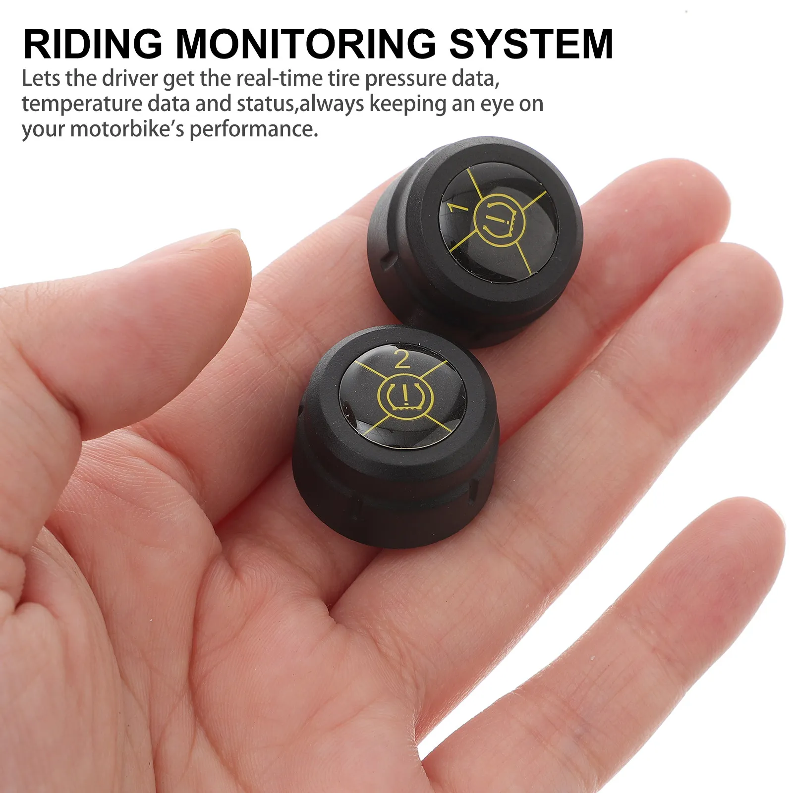 

External Tire Pressure Monitor Universal Motorbike Real Time Tire Monitoring System High Accuracy Alarm