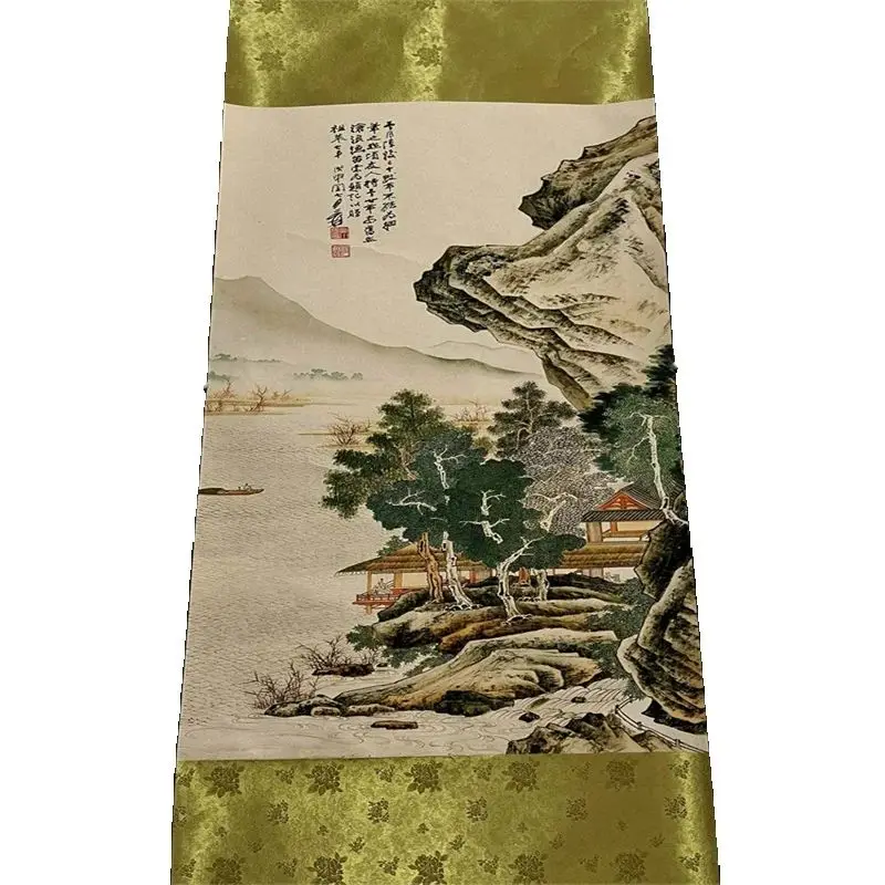 Zhang Daqian's Colorful Painting of Canglang Fishing Flute- China Celebrity calligraphy and painting