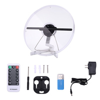 3D Holographic Fan Screen Rotating Display Air Virtual Stereoscopic Imaging Led Projector Wifi Outdoor US PLUG