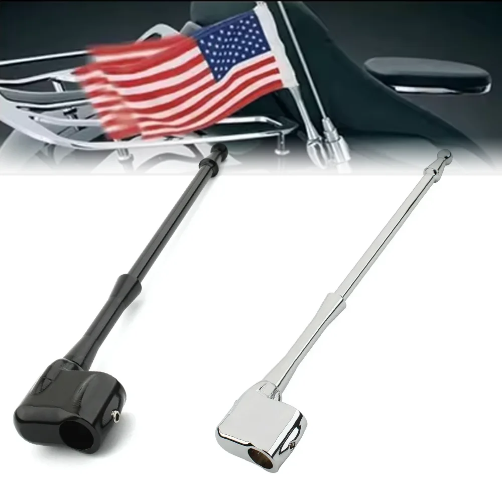 

Motorcycle Flag Pole Rear Side Mount Luggage Rack Channel Radio For Honda Goldwing 1800 2001-2017 Gold Wing GL1800 1988-2000