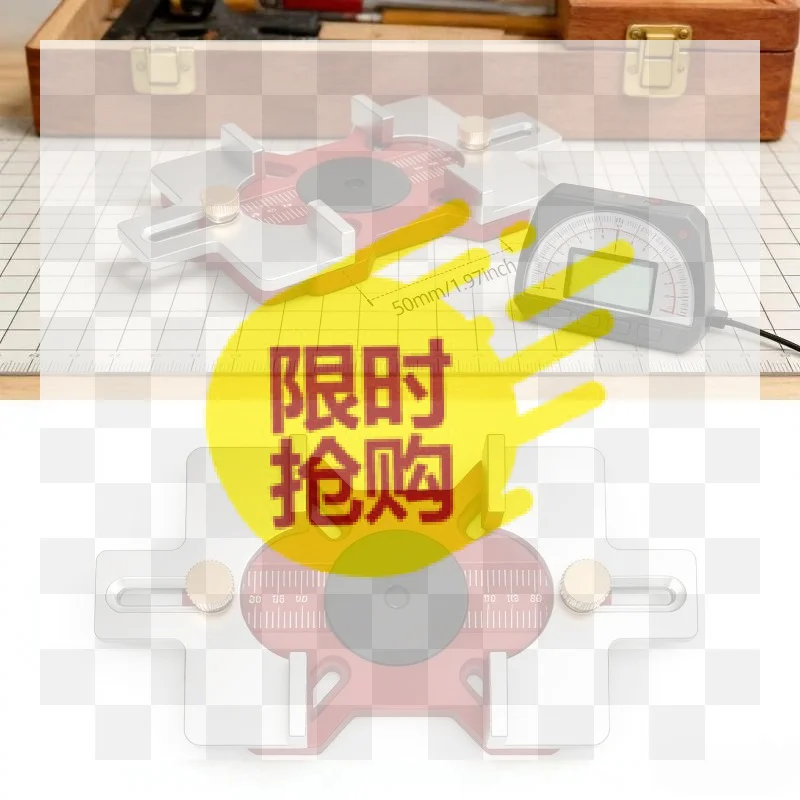 【BA】Woodworking 2-in-1 Slotted Invisible Fastener Slotting Bracket Mortising Jig Trimmer Router Tool Fastening Bracket
