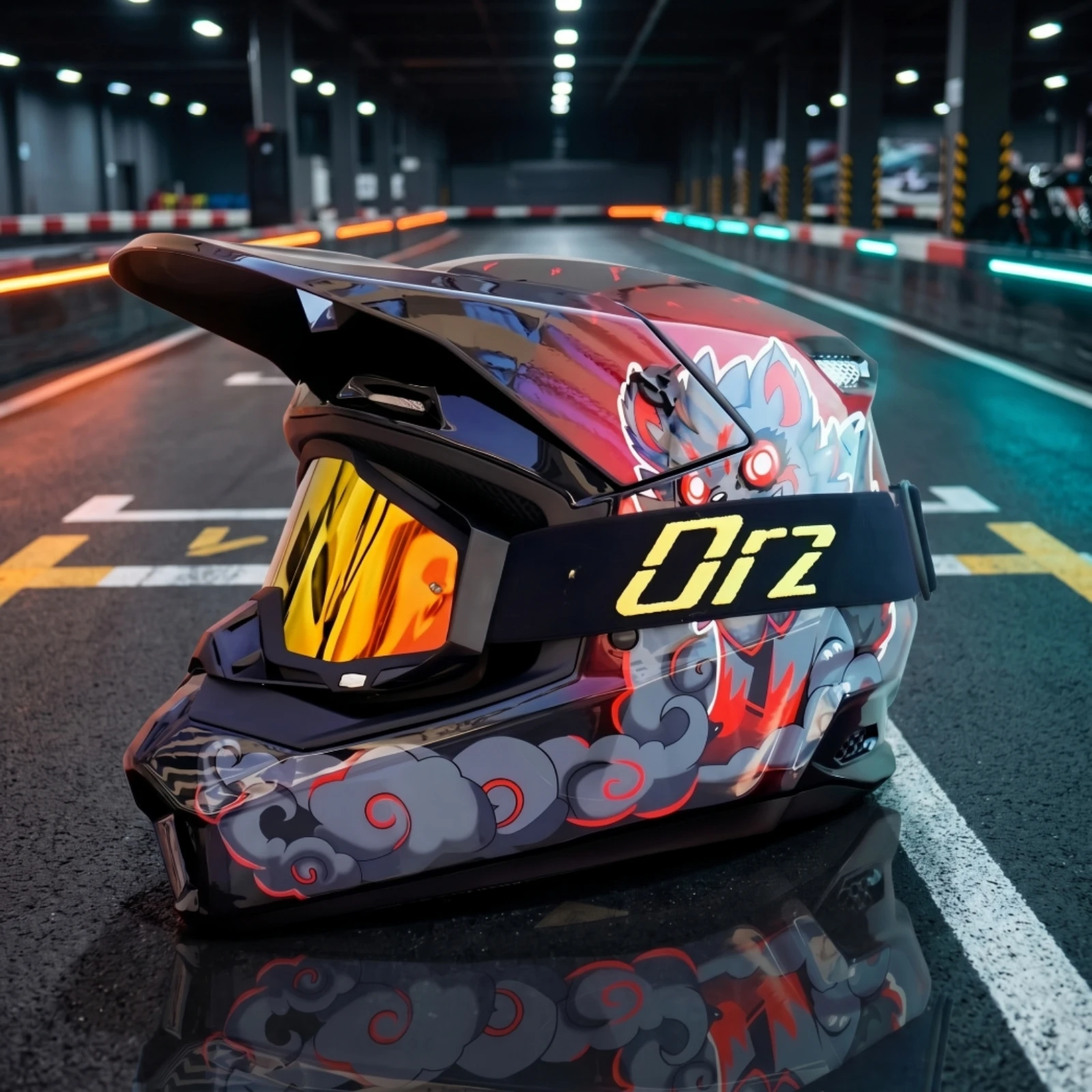 Full Face Motocross Helmet Comfortable Full Face off-Road Helmet Removable Washable for Motorcyclists, Trail Sessions