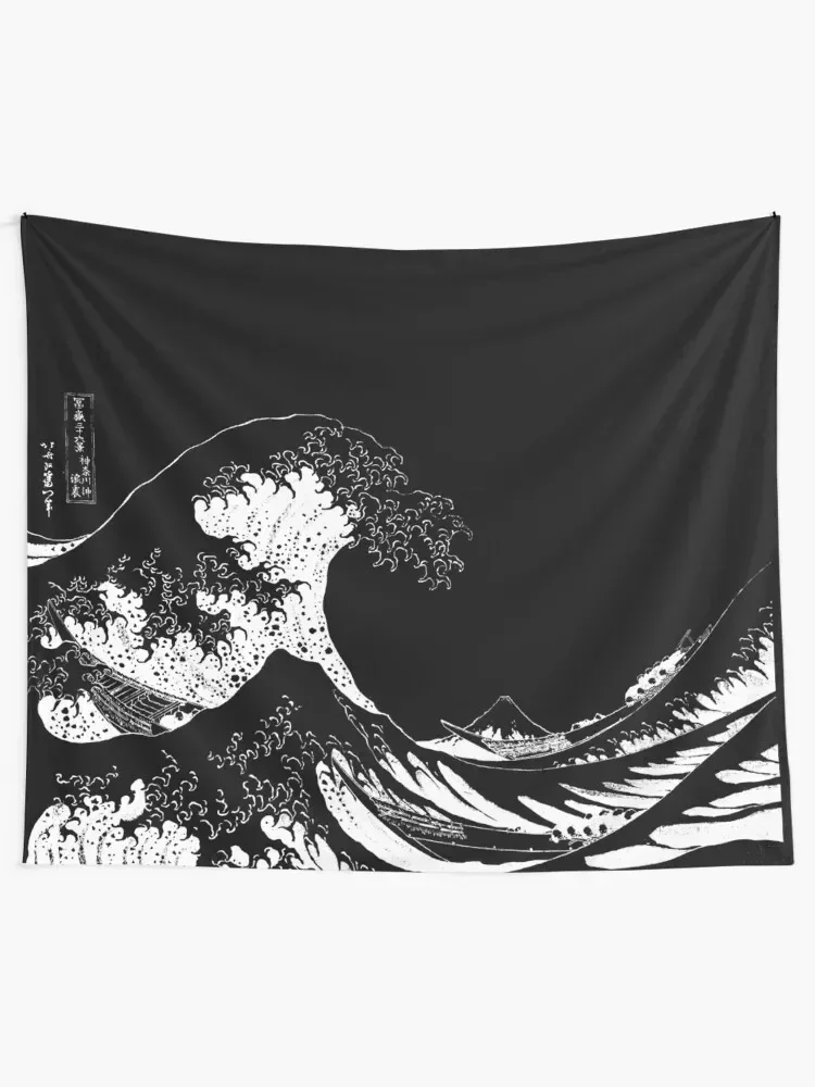 Copy of The Great Wave Off Kanagawa-White Tapestry On The Wall Room Decor For Girls Bedroom Decor Aesthetic Tapestry