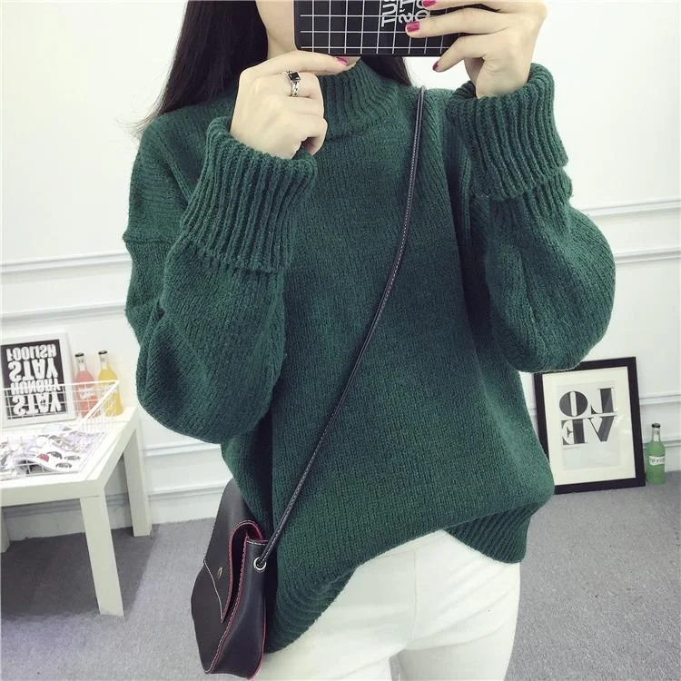 เสื้อสเวตเตอร์ไหมพรมผู้หญิงสำหรับฤดูหนาว รุ่น 6048 เสื้อคลุมแบบสวม ทรงปกติ ผลิตจากเส้นใยอะคริลิกผสม สวมใส่สบายๆ แฟชั่นทันสมัย