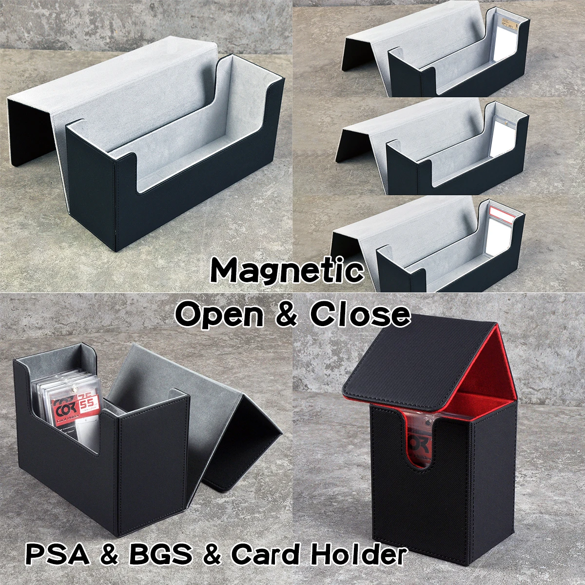 PSA BGS CSG CGC SGC Graded Slab Guard Magnetic Holder Storage Case Box for Pokemon NBA TCG MTG Trading Sports Panini Topps Cards