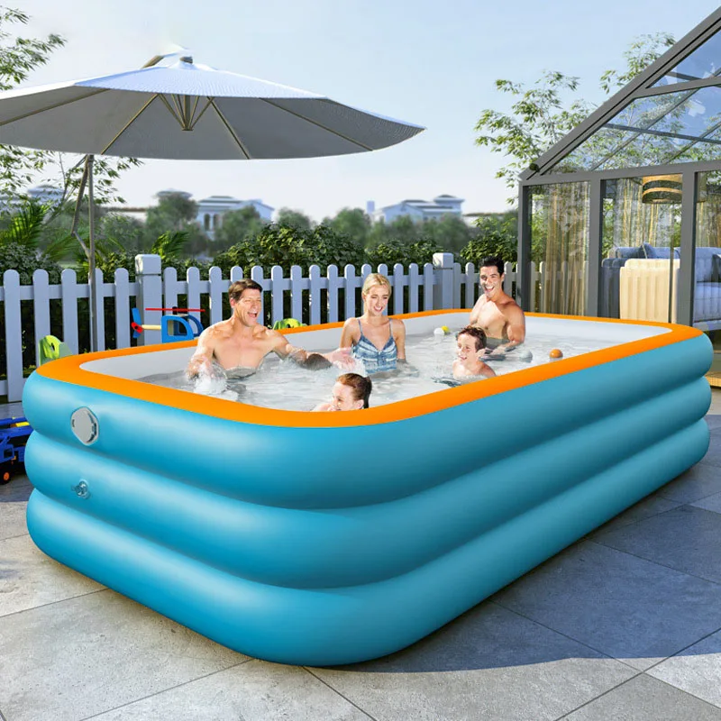 Large Family Kids Swimming Pool Inflatable Summer Water Pool Baby Outdoor Garden Swimming Training Children Bath Balls Pits