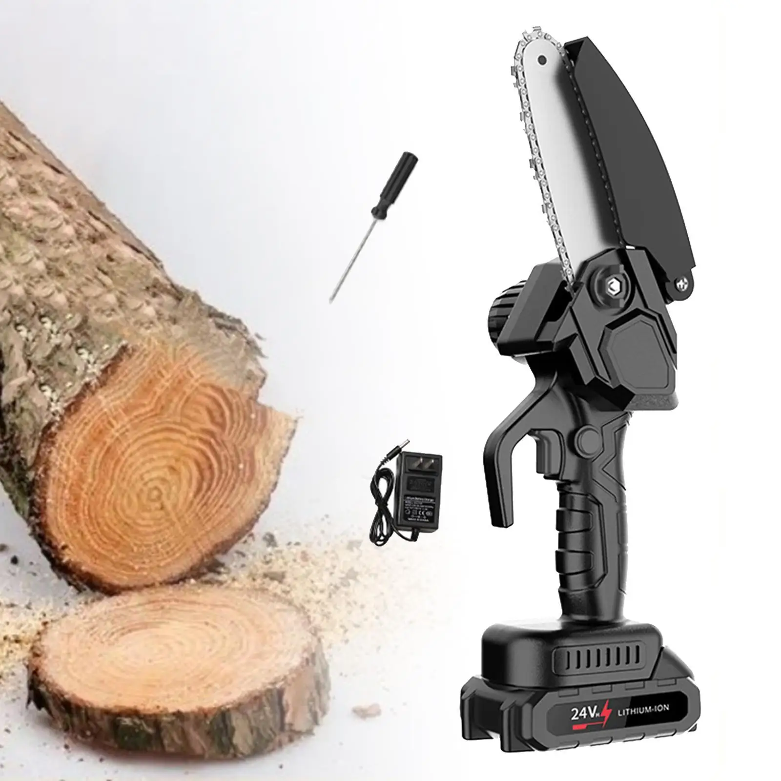 

Mini Chainsaw Woodworking Cutter Electric Chain Saw for Wood Cutting Pruning Logging Trimming Branch Men Dad Husband Women