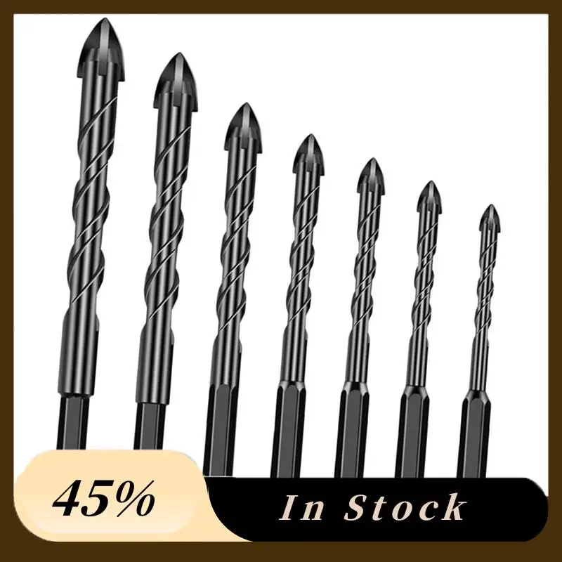 

A60Z Top 7Pcs Hex Shank Drill Bits Firewood Hand Drill Cone Multipurpose Drilling Bit Stepped Drill Bit Tile Drill Bit