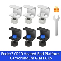 Creality 3D Printer Parts Ender3 CR10 Heated Bed Carborundum Glass Platform Clips, Adjustable Clips Screw + Clip + Spring ect.